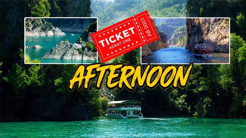 green canyon boat trip ticket afternoon